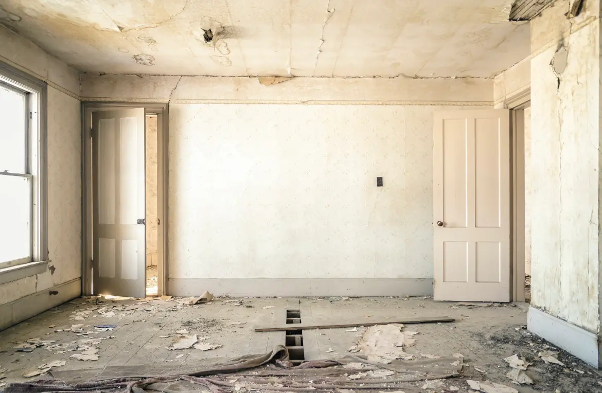 Waste disposal crew managing a cleanout project in Great Neck Plaza