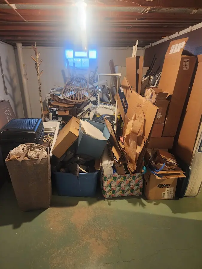 Roll-off dumpster container at job site for Concrete Dumpster Rental in Great Neck Plaza